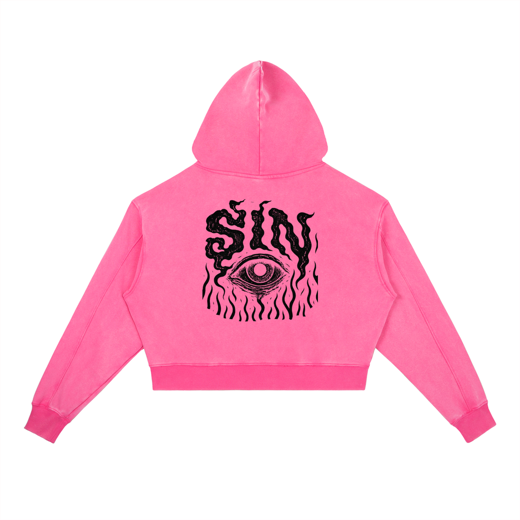 WOMENS SIN Vintage Washed Heavyweight Hoodie