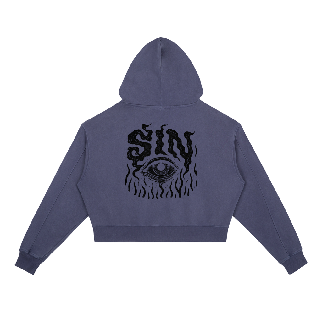 WOMENS SIN Vintage Washed Heavyweight Hoodie